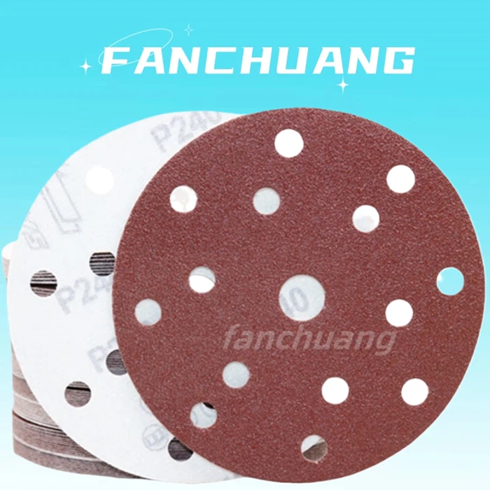 6 Inch 150mm Ceramic Alumina Abrasive Disc Hook And Loop Round Sandpaper Disc
